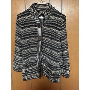 Croft & Barrow Women’s Sweater Jacket Size S Button Closure & Front Pockets